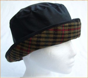 Black Wax Green-Red Tweed Under Brim