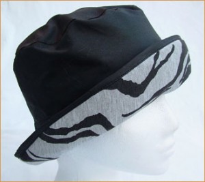 Black Wax Zebra Pattern Hat