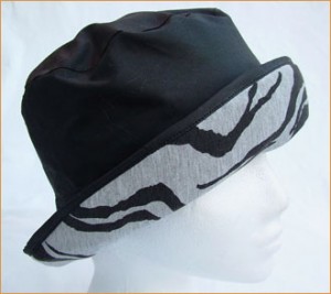 Black Wax Zebra Pattern Hat Black Wax Zebra Pattern Hat