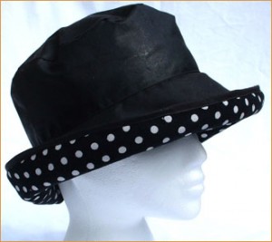 Black wax Spotted Wide Brim