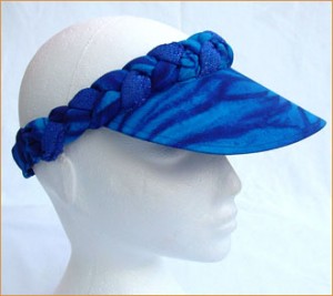 Cobalt Blue Zebra Pattern Plaited Visor