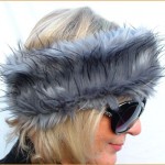 Grey Artic Faux Fur Headband