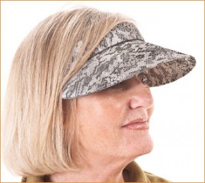 Silver Grey Snake Jumbo Clip ON Visor