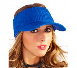 Cobalt Acrylic Knitted Peak Visor